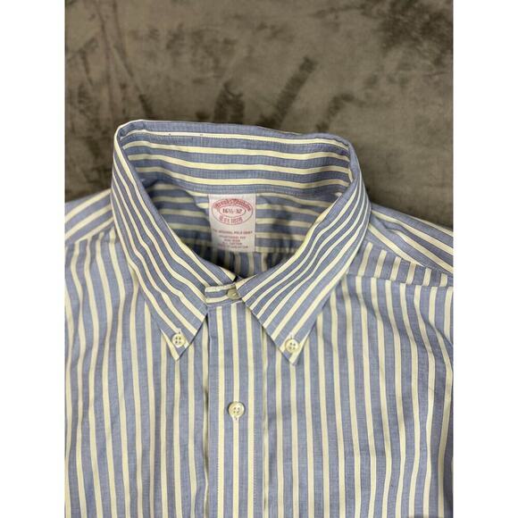 Brooks Brothers Shirt‎ 16.5-32 Traditional Fit Blue Non Iron Long Sleeve Shirt - Picture 4 of 5